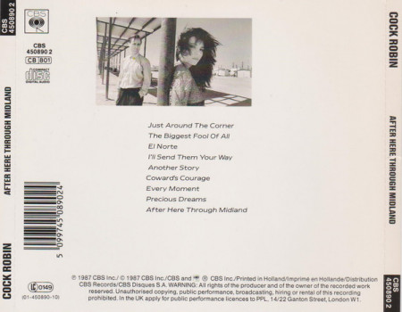 Cock Robin – албум (CD) After Here Through Midland - Img 2
