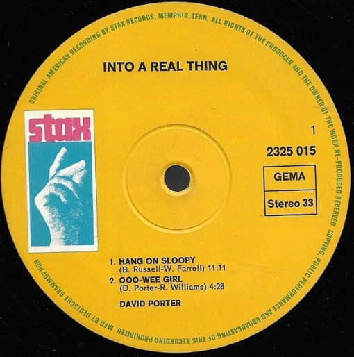 David Porter – албум ...Into A Real Thing - Img 3