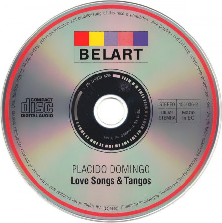 Domingo ‎– албум Love Songs &amp; Tangos (CD) - Img 3