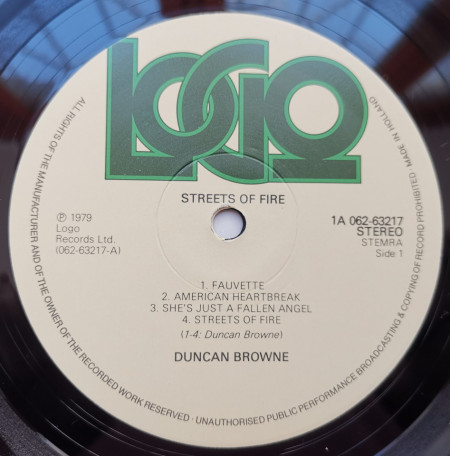 Duncan Browne – албум Streets Of Fire - Img 3