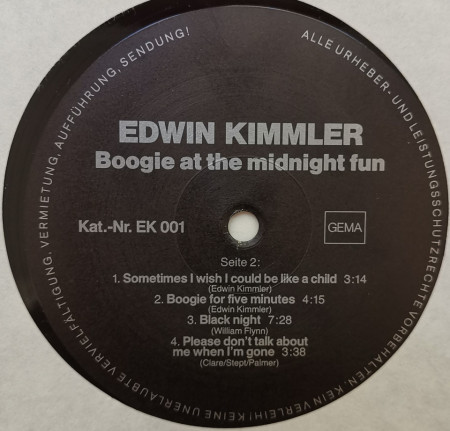 Edwin Kimmler – албум Boogie At The Midnight Fun - Img 3