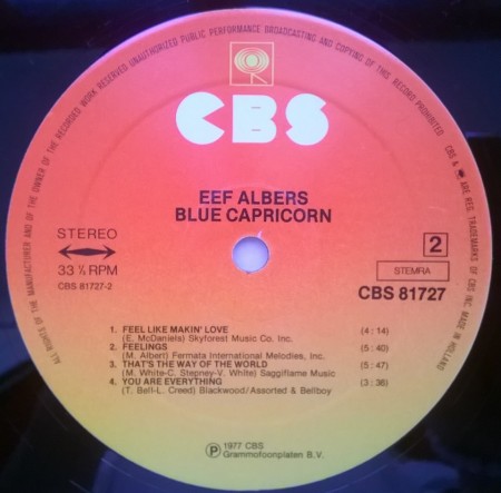 Eef Albers – албум Blue Capricorn - Img 3