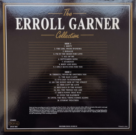 Erroll Garner – албум The Erroll Garner Collection - 20 Golden Greats - Img 2