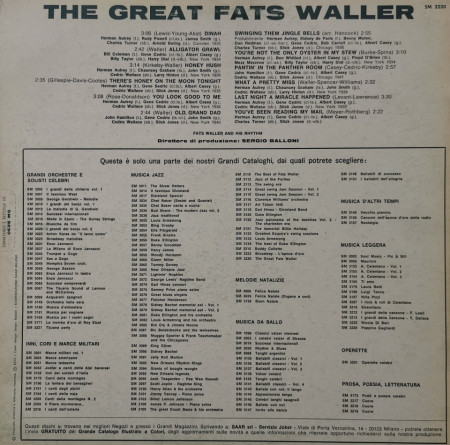 Fats Waller – албум The Great Fats Waller - Img 2