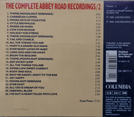 Glenn Miller - албум The missing chapters ; vol.2 ; disc 8 : the complete abbey road recordings 2 (CD) - Img 2