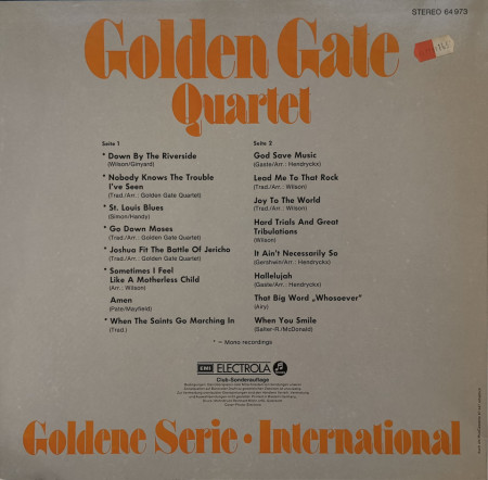 Golden Gate Quartet – албум Golden Gate Quartet - Img 2