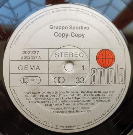 Gruppo Sportivo – албум Copy Copy - Img 3
