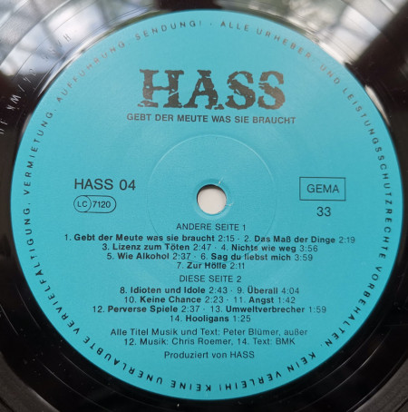 Hass – албум Gebt Der Meute Was Sie Braucht - Img 3