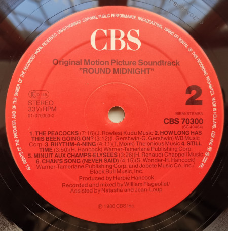 Herbie Hancock – албум Round Midnight - Original Motion Picture Soundtrack - Img 3