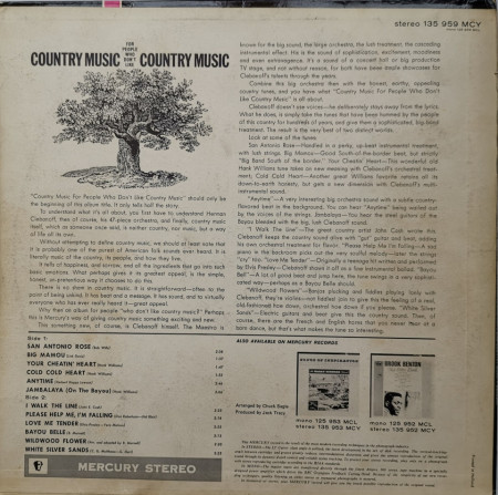 Herman Clebanoff And His Orchestra – албум Country Music For People Who Don&#039;t Like Country Music - Img 2
