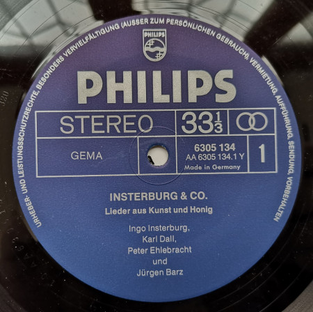 Insterburg &amp; Co – албум Lieder Aus Kunst Und Honig - Img 3