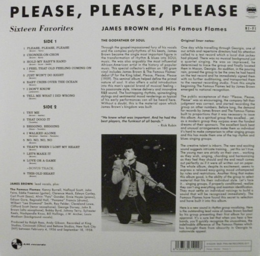 James Brown &amp; The Famous Flames – албум Please, Please, Please - Img 2