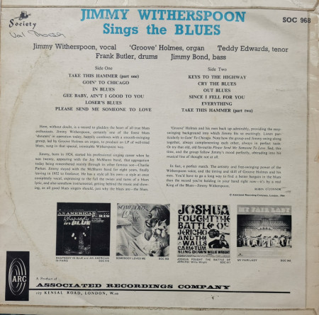 Jimmy Witherspoon – албум Jimmy Witherspoon Sings The Blues - Img 2