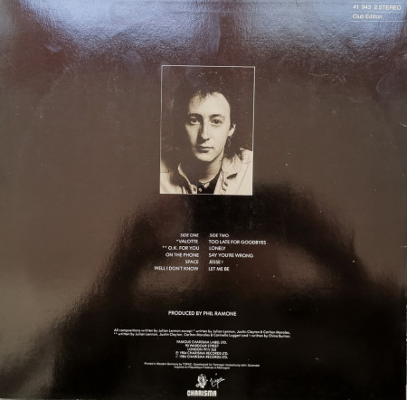 Julian Lennon – албум Valotte - Img 2