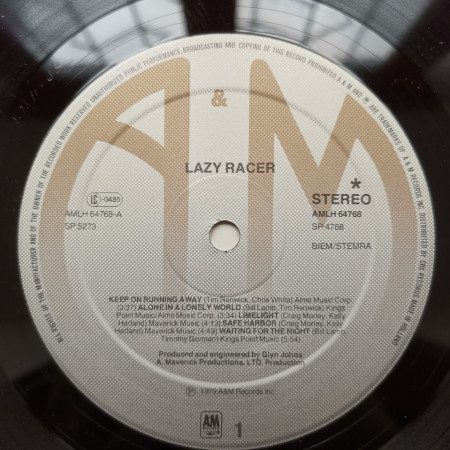Lazy Racer ‎– албум Lazy Racer - Img 3