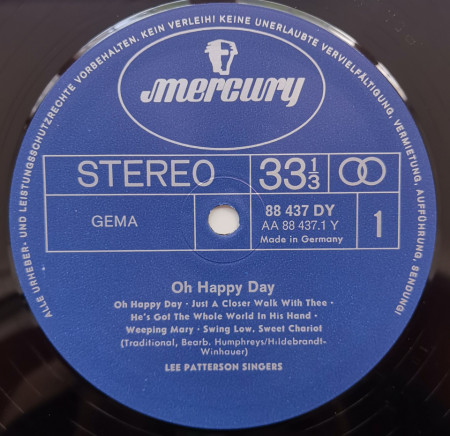 Lee Patterson Singers – албум Oh Happy Day - Img 3