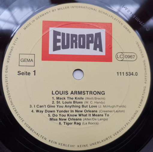 Louis Armstrong – албум Louis Armstrong - Img 3