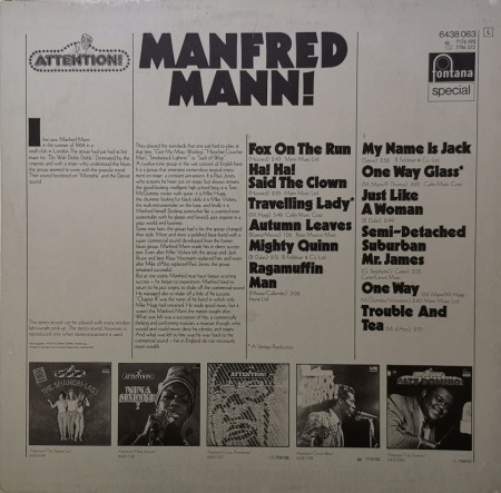Manfred Mann – албум Attention! Manfred Mann! - Img 2