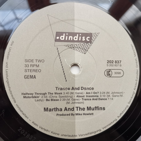 Martha And The Muffins – албум Trance And Dance - Img 3