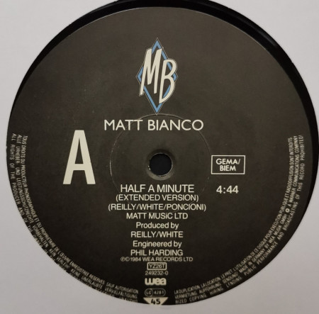 Matt Bianco – албум Half A Minute - Img 3