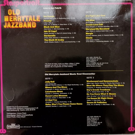 Old Merrytale Jazzband ‎– албум Live In Der Fabrik / Old Merrytale Jazzband Meets Knut Kiesewetter - Img 3