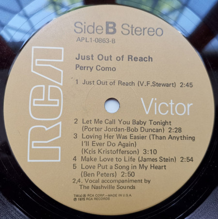 Perry Como – албум Just Out Of Reach - Img 3