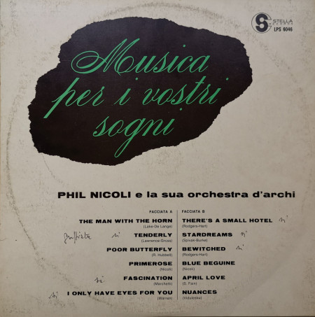 Phil Nicoli E La Sua Orchestra D'Archi – албум Musica Per I Vostri Sogni - Img 2