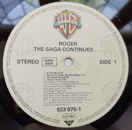 Roger – албум The Saga Continues... - Img 3