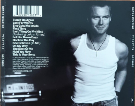 Ronan Keating – албум Turn It On (CD) - Img 2