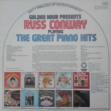 Russ Conway – албум Golden Hour Presents Russ Conway Playing The Great Piano Hits - Img 2