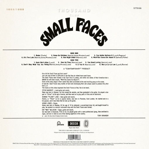 SMALL FACES - SMALL FACES (1xLP) - Img 2