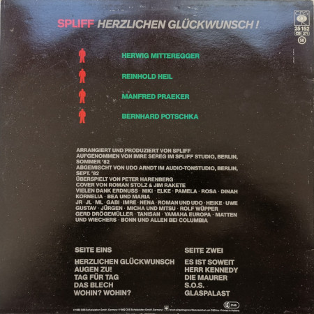 Spliff – албум Herzlichen Glückwunsch! - Img 2