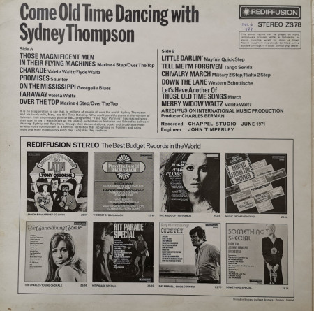 Sydney Thompson ‎– албум Come Old Time Dancing With Sydney Thompson - Img 2