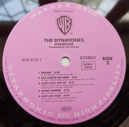 The Dynatones – албум Shameless - Img 3