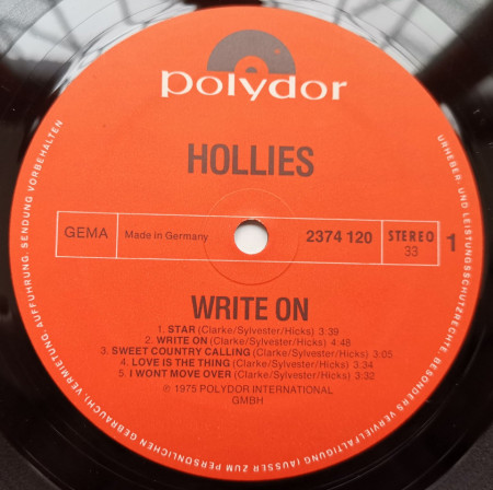 The Hollies – албум Write On - Img 3