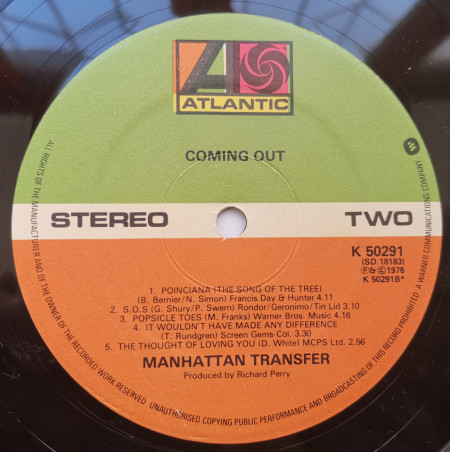The Manhattan Transfer – албум Coming Out - Img 3