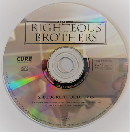 The Righteous Brothers ‎– албум Best Of Righteous Brothers (CD) - Img 3