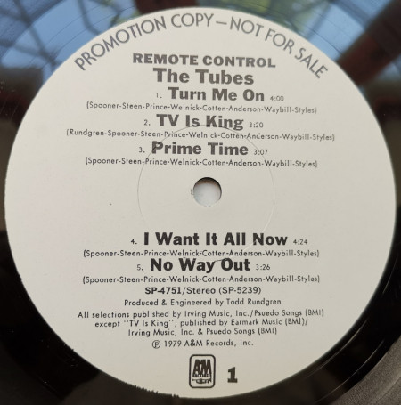 The Tubes ‎– албум Remote Control - Img 2