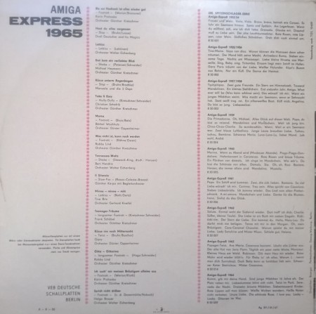 Various ‎– албум AMIGA-Express 1965 - Img 3