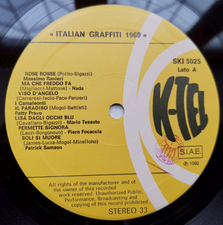 Various – албум Italian Graffiti 1969 - Img 3