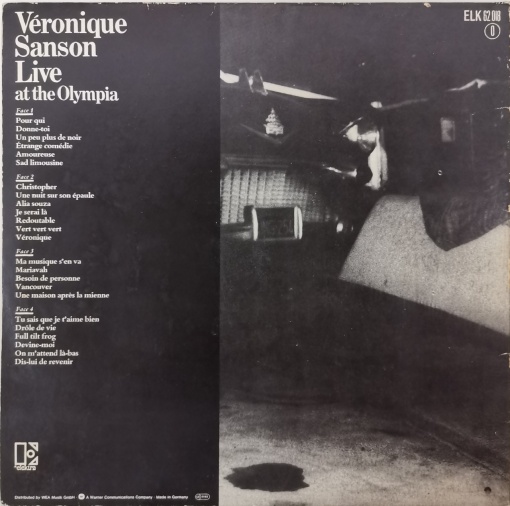 Véronique Sanson – албум Live At The Olympia - Img 2