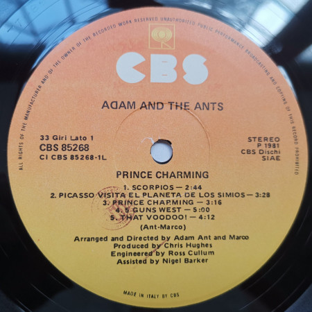 Adam And The Ants – албум Prince Charming - Img 3