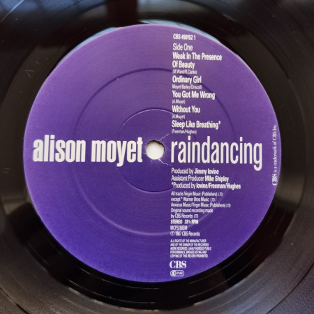 Alison Moyet – албум Raindancing - Img 2