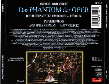 Andrew Lloyd Webber ‎– албум Das Phantom Der Oper (Die Höhepunkte Der Hamburger Aufführung) (CD) - Img 2