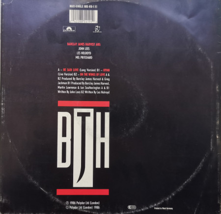 Barclay James Harvest – сингъл He Said Love - Img 2