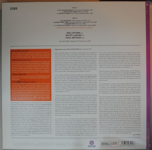 Bill Evans Trio With Scott LaFaro, Paul Motian – албум Waltz For Debby - Img 2