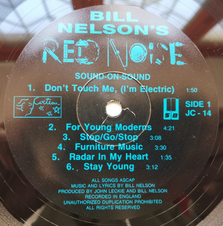 Bill Nelson's Red Noise – албум Sound On Sound - Img 3