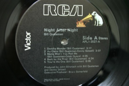 Bill Quateman ‎– албум Night After Night - Img 2