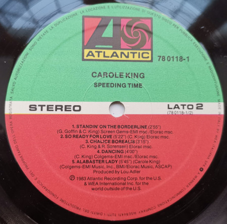 Carole King – албум Speeding Time - Img 3