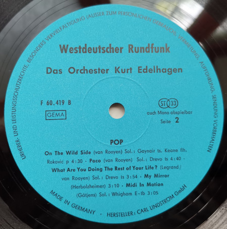 Das Orchester Kurt Edelhagen – албум Jazz/Pop - Img 3
